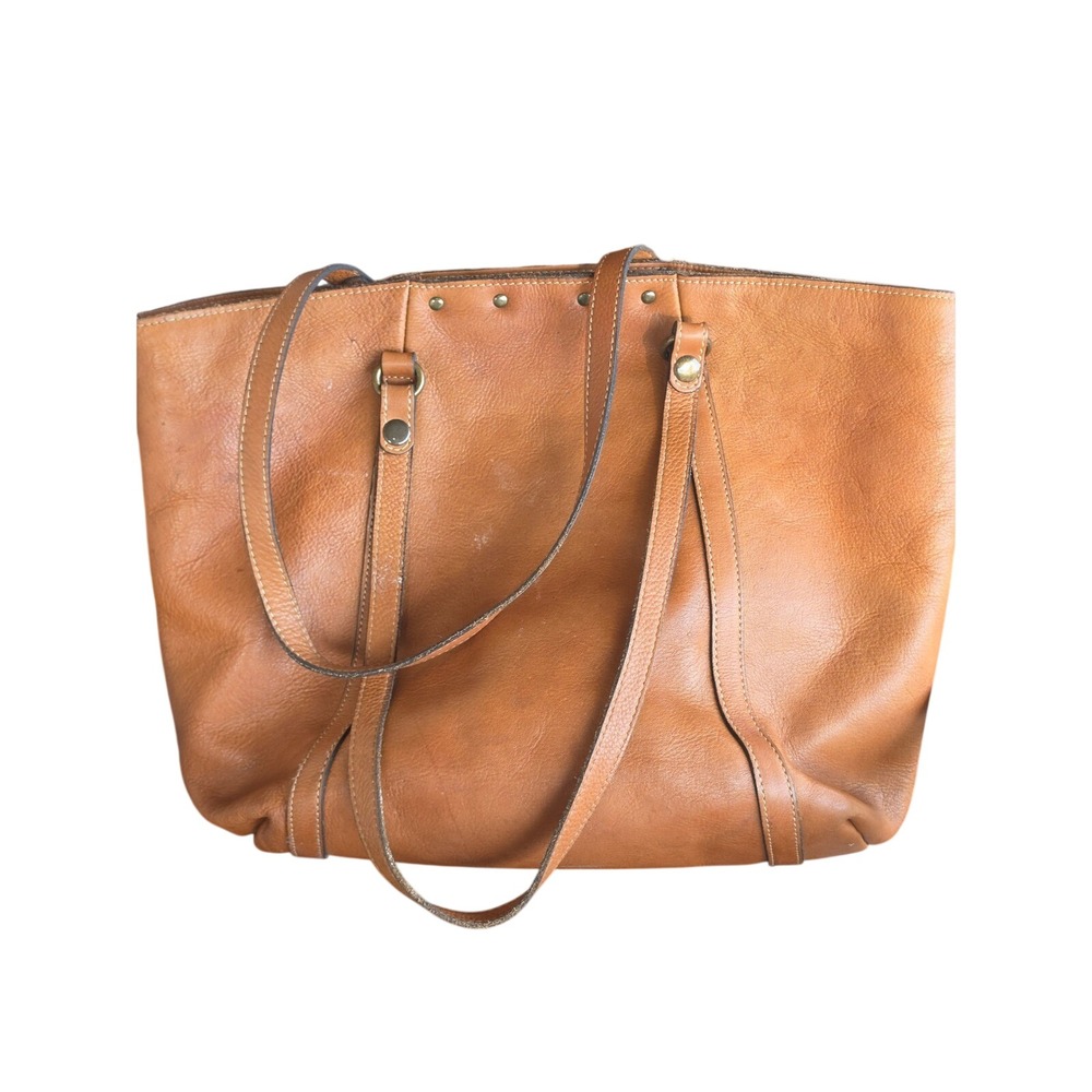 Patricia Nash Tan Leather‎ Tote Bag Studded Shoulder Bag Tan Brown Boho Purse